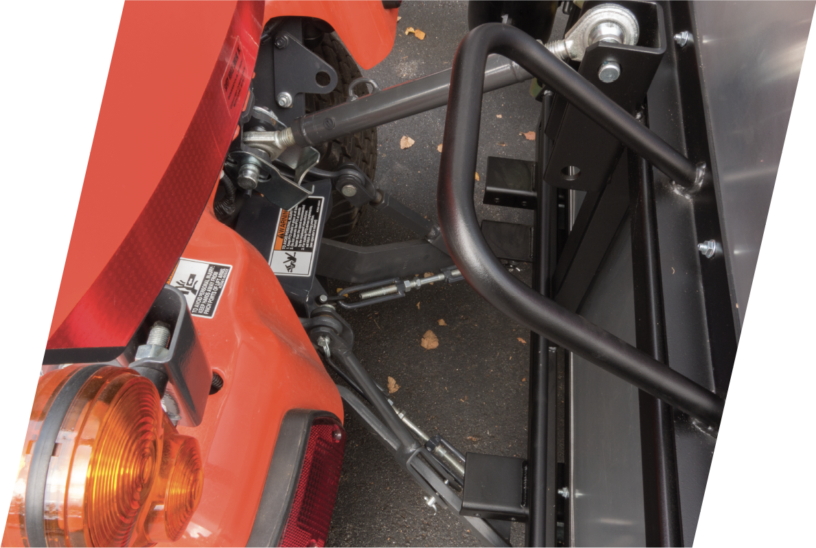 Mounts on Compact Tractors with a Category 1 3-Point Hitch